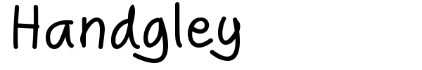Handgley font preview